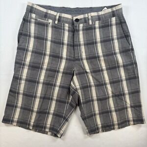 Banana Republic Men's Gray Plaid Shorts Size 32